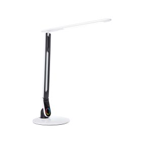 Brilliant Tallou - lampe de table avec port USB - 43 x 19 x 79,5 cm - gradateur à 3 niveaux - 9W LED incl - blanc