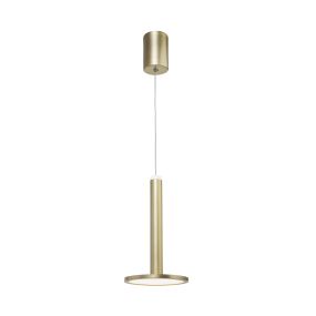 Nova Luce Palencia - lampe suspendue - Ø 15 x 120 cm - 11W LED incl. - laiton doré