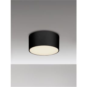 Nova Luce Judi - plafonnier - Ø 12 x 6 cm - 10W LED incl. - IP65 - noir