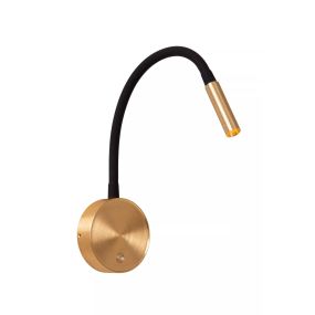 Lucide Asja - applique murale rechargeable - Ø 8 x 43 cm - 3W dimmable LED incl - gold