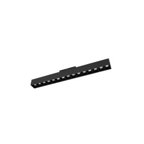 Nova Luce Buxton L - luminaire pour système de rail magnétique - 40 x 3,5 x 5,1 cm - 22W TRIAC LED dimmable incl. - noir sable