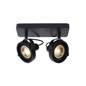 Lucide Tala LED - spot en saillie 2L - 28 x 12 x 20 cm - 2 x 12W LED dimmable incl. - noir