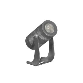 Century Italia Blaze - spot au sol - 10,3 x 4 x 9 cm - 7W LED incl - IP67 - gris - couleur de lumière blanc chaud