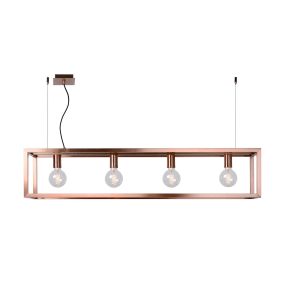 Lucide Oris - lampe suspendue 4L - 120 x 25 x 155 cm - cuivre