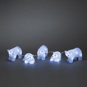 Konstsmide Lumières de Noël - ours polaires - 16 x 7 x 9 cm - IP44 - transparent