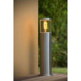 Lucide Fedor - lampe de jardin - Ø 13 x 49 cm - IP44 - chrome mat