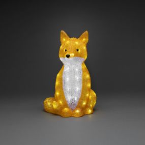 Konstsmide Lumières de Noël - renard - 25,5 x 24 x 40 cm - IP44 - orange et blanc