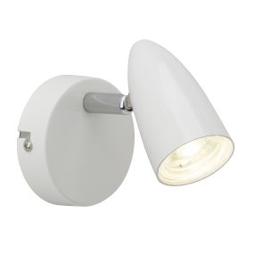 Brilliant Nano - spot en saillie - 8 x 9,3 x 12,5 cm - 4W LED incl - blanc / chrome