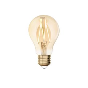 Lutec Smart LED bulb - Lutec Connect - Ø 6 x 10,8 cm - E27 - 7,5W - fonction dimming via app - 2200 à 5500K - ambre