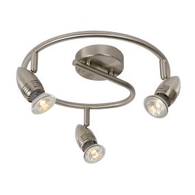 Lucide Caro 3 - spot en saillie - Ø 31 x 13 cm - 3 x 5W LED incl. - chrome satiné