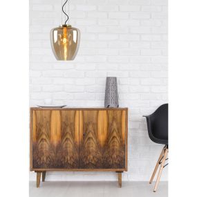 Lucide Florien - lampe suspendue - Ø 28 x 161 cm - ambre