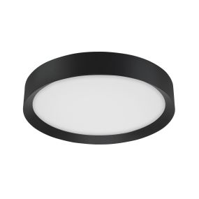 Nova Luce Luton - plafonnier - Ø 55 x 8,5 cm - 47W LED incl. - noir sable et blanc mat