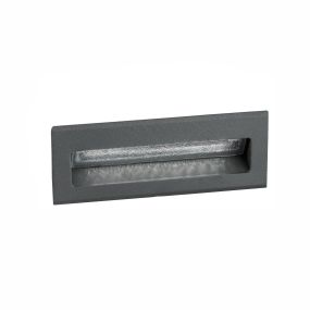 Nova Luce Krypton - applique encastrée - 13,5 x 8 x 5,5 cm - 3W LED incl. - IP54 - gris foncé