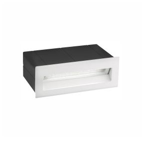 Nova Luce Krypton - applique encastrée - 13,5 x 8 x 5,5 cm - 3W LED incl. - IP54 - blanc