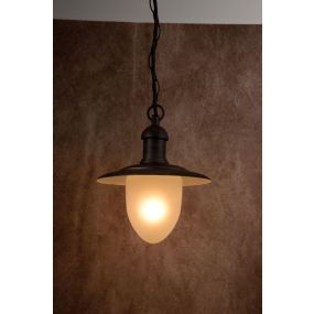 Lucide Aruba - lampe suspendue - Ø 25 x78 cm - IP44 - brun rouille