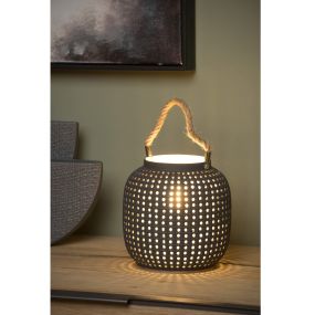 Lucide Safiya - lampe à poser - Ø 16 x 16 cm - gris