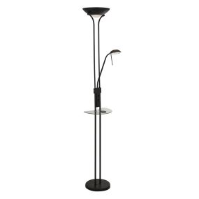 Searchlight Wireless USB - lampe sur pied - rechargeable par câble USB - 29 x 177 cm - 22,4 W LED dimmable inclus - noir mat