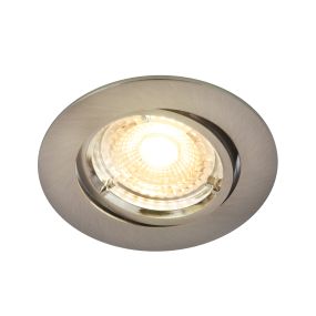 Nordlux Pavonis - spot encastré - Ø 85 mm, Ø 72 mm encastré - 5,5W LED dimmable incl. - nickel