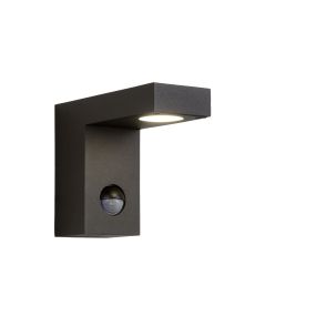 Lucide Texas - Applique d'extérieur avec détecteur de mouvement - 6 x 15 x 12 cm - 6W LED incl. - IP54 - anthracite