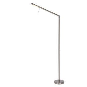 Lucide Bergaled - lampadaire - 170 cm - 7,2W LED dimmable incl - chrome satiné