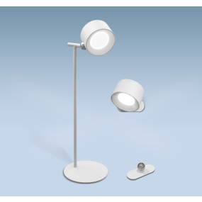 Century Italia Pixel - lampe de table rechargeable avec option applique murale - 12 x 12,7 x 38,1 cm - 1,8W LED dimmable incl - blanc