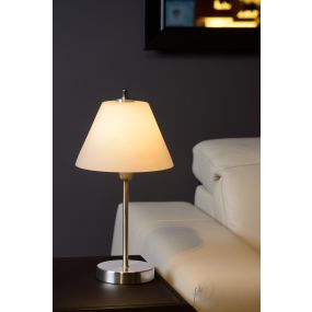 Lucide Touch Two - lampe à poser - 42 cm - chrome satiné