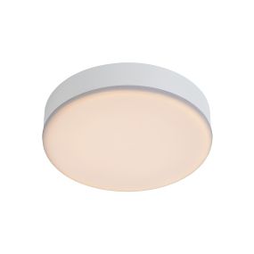 Lucide Ceres-LED - plafonnier de salle de bains - Ø 21,5 x 5 cm - 30W LED dimmable incl - IP44 - blanc