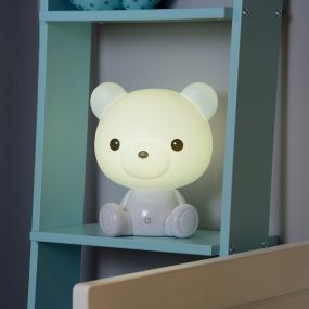 Lucide Dodo Bear - lampe enfant - 25 cm - 3W LED dimmable incl - blanc