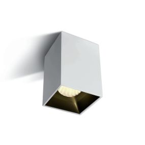 ONE Light Retro Dark Light Cylindres carrés - spot en saillie 1L - 9,4 x 9,4 x 11 cm - 20W LED incl. - blanc