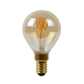 Lucide Ampoule à filament LED - Ø 4,5 x 7 cm - E14 - 3W dimmable - 2200K - ambre