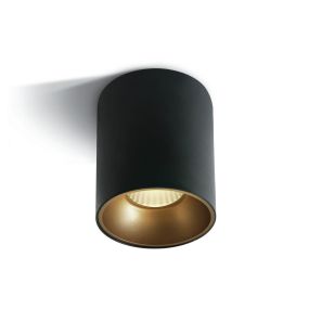 ONE Light Retro Dark Light Cylinders - spot en saillie 1L - Ø 9,4 x 11,5 cm - 20W LED incl. - noir