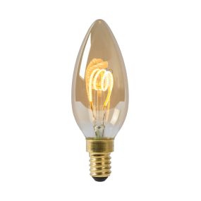 Lucide Ampoule LED - ampoule à filament dimmable - Ø 3,5 x 9,8 cm - E14 - 3W - 2200K - ambre