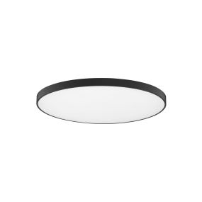 Nova Luce Perfect Profile - plafonnier - Ø 100 x 10 cm - 120W LED dimmable incl. - noir