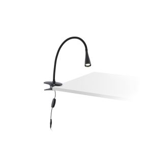 Faro Lena - lampe à pince - 6 x 38 x 37 cm - 3W LED inclus - noir mat