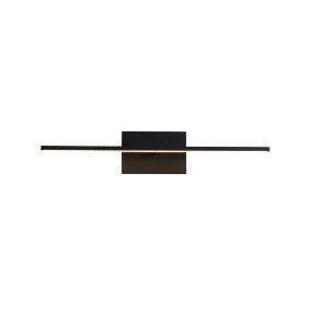 Searchlight Amalfi - applique murale - 41 x 8 cm - 7W LED incl - IP44 - noir mat