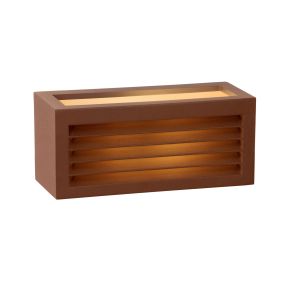 Lucide Dimo - applique murale extérieure - 25 x 11 x 11 cm - IP54 - rouille