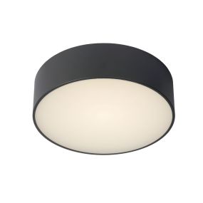 Lucide Roxane - plafonnier - Ø 25 x 7,1 cm - 10W LED incl. - IP54 - anthracite