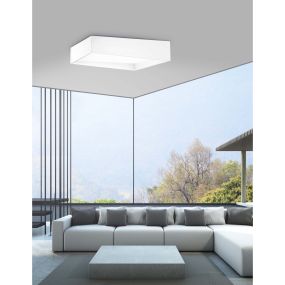 Nova Luce Bitonto - plafonnier - 40 x 40 x 13,5 cm - 36W LED incl. - blanc