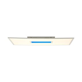 Brilliant Odella - plafonnier avec télécommande - 80 x 40 x 5 cm - 38W LED dimmable incl. avec couleur de lumière réglable - blanc