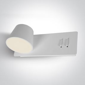 ONE Light Reading Spots - applique murale avec interrupteur - 22 x 12 x 8 cm - 6W + 4W LED incl - blanc [duplicated].