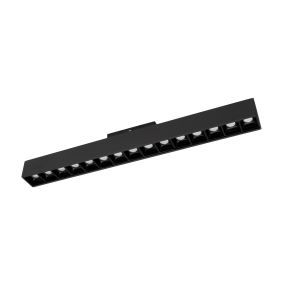 Nova Luce Este - luminaire pour système de profilés magnétiques - 40,2 x 3,5 x 5,1 cm - 22W LED incl. - noir - couleur de lumière blanche