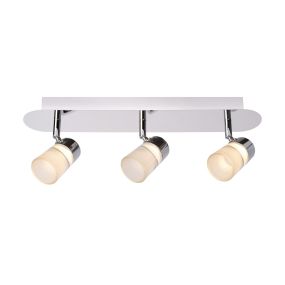 Lucide Xanto 3 - spot en saillie - 43 x 7,5 x 14 cm - 3 x 5W LED incl. - IP21 - chrome