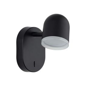 Brilliant Gretchen - spot en saillie avec interrupteur - 8,5 x 15 x 15 cm - 4,2W LED incl - noir mat