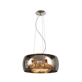 Lucide Pearl - lampe suspendue - Ø 50 x 145 cm - chrome