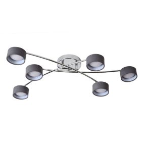 Lucide Alys-led - spot de plafond - 65 x 40 cm - 6 x 5W LED incl. - chrome