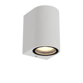 Lucide Zaro Round - applique murale extérieure - 7,8 x 6,8 x 10 cm - IP44 - blanc