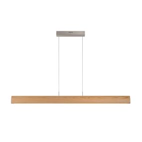 Lucide Sytze - lampe suspendue - 3 x 125 x 150 cm - 32W LED dimmable incl - brun clair et chrome mat