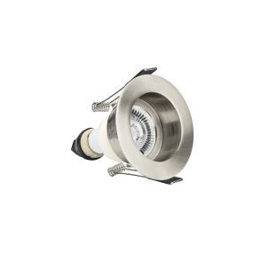 Integral LED Milan - spot à encastrer - Ø 85 mm, Ø 70 mm à encastrer - IP65 - nickel satiné