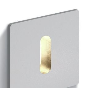 ONE Light Indoor Decorative Wall Recessed - applique murale encastrée - 2,5 x 3,8 x 2,5 cm - 1W LED dimmable incl. - aluminium