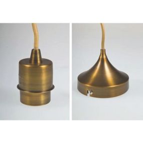 Artdelight Iron 2 - lampe suspendue - Ø 12 x 120 cm - bronze